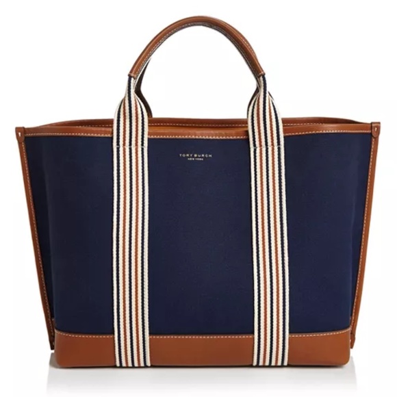 Tory Burch Handbags - SOLD Tory Burch Perry Medium Multi-Stripe Canvas Tote